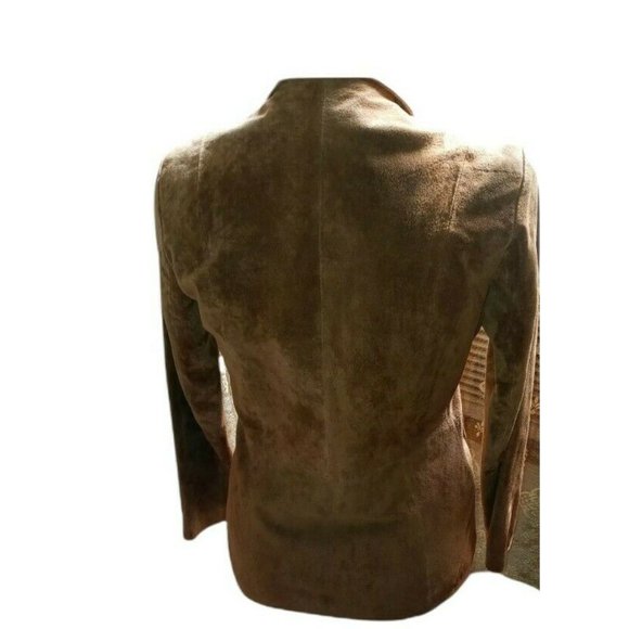 Bagatelle Woman's Soft lined Suede Leather 2 Button Jacket Size 8 (24-2184-0 ) - Picture 4 of 8